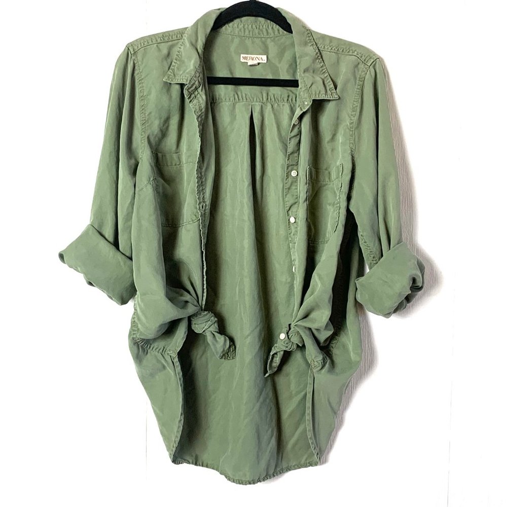 Merona Chambray Button Down Layering Long Sleeve